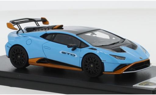Modelauto Lamborghini Huracan STO blauw/oranje 2021 1/43 Look Smart