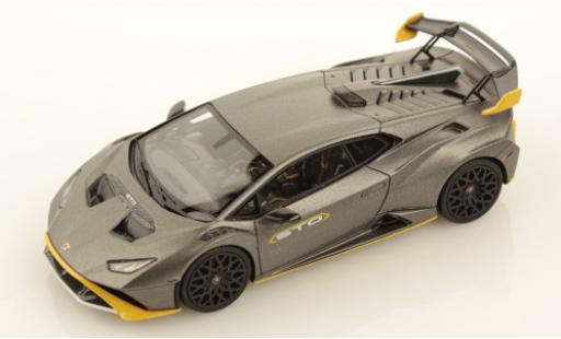 Modelauto Lamborghini Huracan STO mat-grijs/geel 2021 1/43 Look Smart