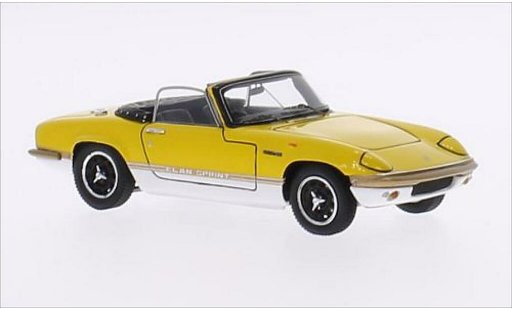 Lotus Elan Sprint 1/43 Spark DHC geel/wit RHD modelauto