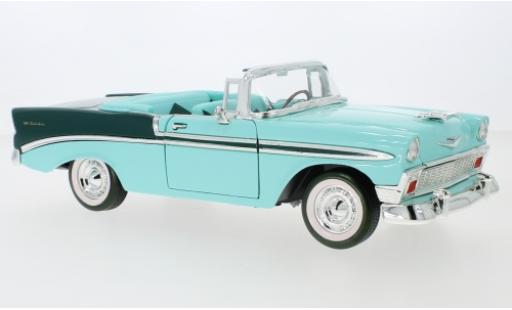 Modelauto Chevrolet Bel Air Convertible Cabriolet turquoise/groen 1956 1/18 Lucky Die Cast