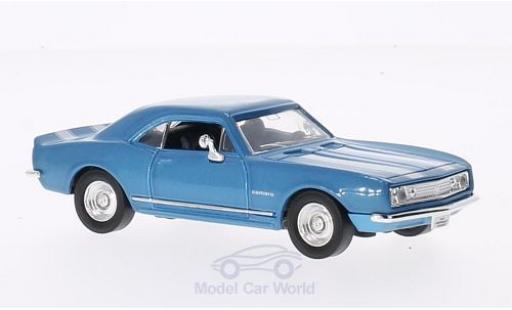 Modelauto Chevrolet Camaro Z28 Z-28 met witen strepen metallic blauw 1967 zonder Vitrine 1/43 Lucky Die Cast