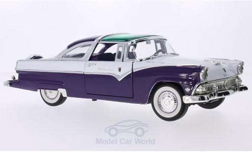 Modelauto Ford Crown Victoria paars/wit 1955 1/18 Lucky Die Cast