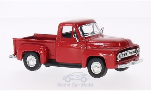 Modelauto Ford F-100 Pickup 00 Pick Up rood 1953 zonder Vitrine 1/43 Lucky Die Cast