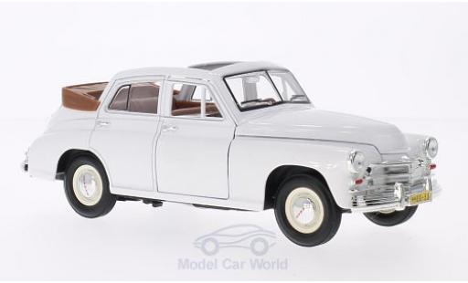 Modelauto Gaz M20 Cabriolet GAZ Pobeda Cabrio-Sedan wit 1/18 Lucky Die Cast