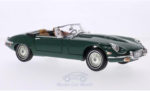 Modelauto Jaguar E-Type Roadster groen 1971 kap ge&Atilde;&para;ffnet 1/18 Lucky Die Cast