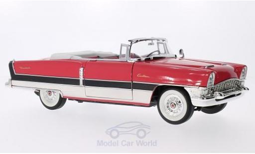 Modelauto Packard Caribbean Base (Cabriolet) met zwarten strepen rood/wit 1955 1/18 Lucky Die Cast