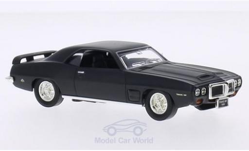 Modelauto Pontiac Firebird 1969 Trans Am mat-zwart zonder Vitrine 1/43 Lucky Die Cast