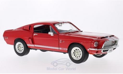 Modelauto Shelby GT GT500KR -500KR rood 1968 met witen strepen 1/18 Lucky Die Cast