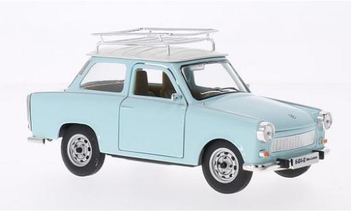 Modelauto Trabant 601 S Deluxe met dakgep&Atilde;&curren;cktr&Atilde;&curren;ger blauw/wit 1/24 Lucky Die Cast