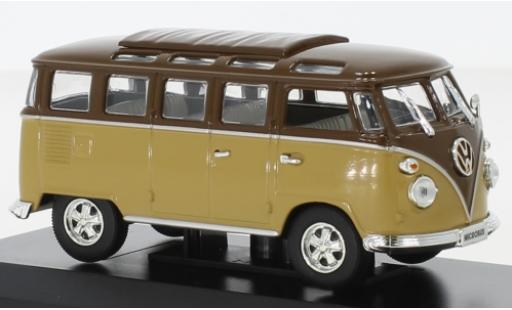 Modelauto Volkswagen T1 B Samba bruin/bruin 1962 1/43 Lucky Die Cast