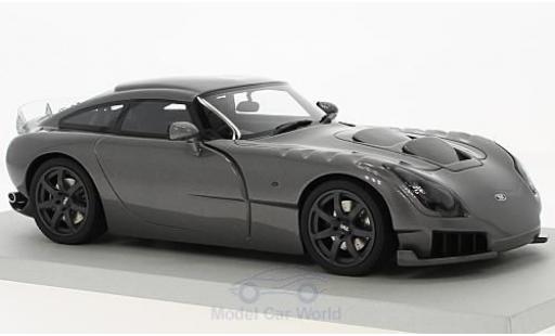 Modelauto TVR Sagaris Base metallic grijs RHD 2005 1/18 Lucky Step Models