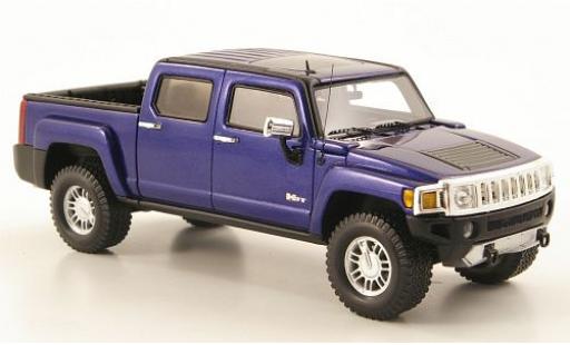 Modelauto Hummer H3 H3T T metallic blauw 2008 1/43 Luxury Collectibles