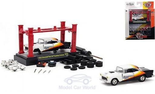 Modelauto Chevrolet Bel Air Coupe Hardtop Custom Competition Cams 1955 Model-Kit Bausatz inklusive 4 Ersatzr&Atilde;&curren;dern 1/64 M2 Machines