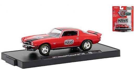 Modelauto Chevrolet Camaro SS 396 rood/zwart Hays 1971 1/64 M2 Machines