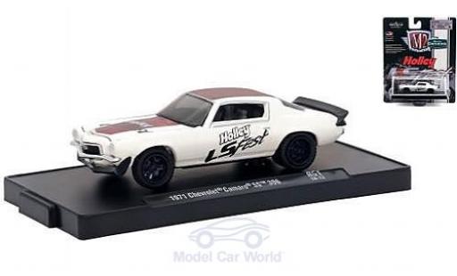 Modelauto Chevrolet Camaro SS 396 wit/rood Holley LS Fest 1971 1/64 M2 Machines