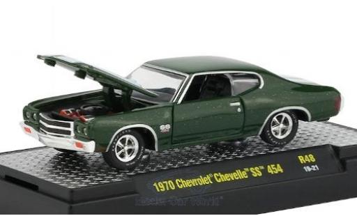 Modelauto Chevrolet Chevelle SS 454 metallic groen/wit 1970 1/64 M2 Machines