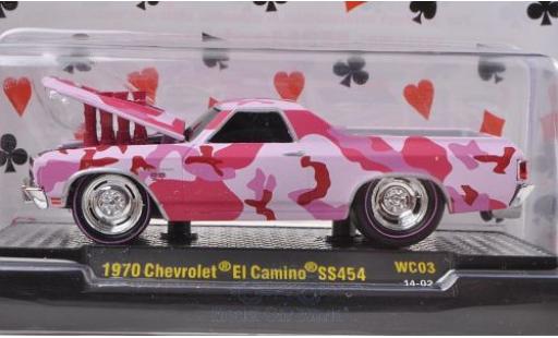 Modelauto Chevrolet El Camino tuning rood 1970 Motorhaube met Funktion Ground Pounders Wild Cards 1/64 M2 Machines