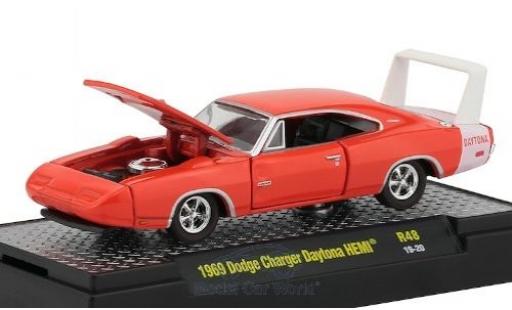 Modelauto Dodge Charger Daytona HEMI oranje/wit 1969 1/64 M2 Machines