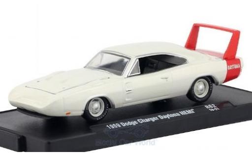 Modelauto Dodge Charger Daytona HEMI wit/rood 1969 1/64 M2 Machines
