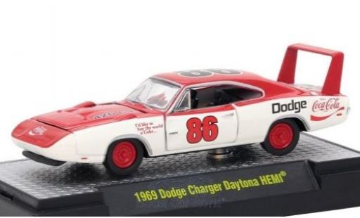 Modelauto Dodge Charger Daytona HEMI wit/rood Coca Cola 1969 1/64 M2 Machines