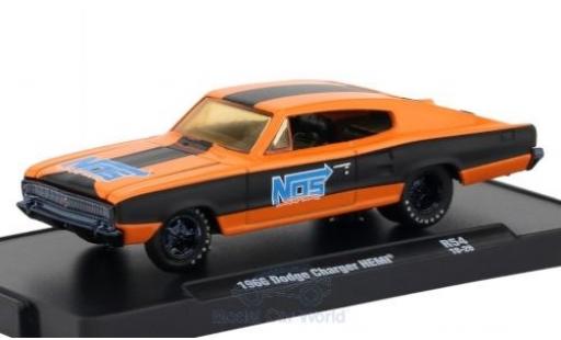 Modelauto Dodge Charger 1966 HEMI oranje/mat-zwart 1/64 M2 Machines