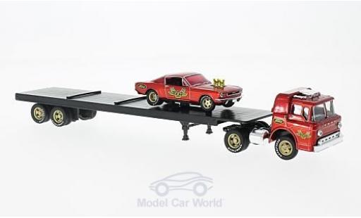 Modelauto Ford Mustang Fastback C-600 metallic rood 1966 +1966 Mustang 2+2 1/64 M2 Machines