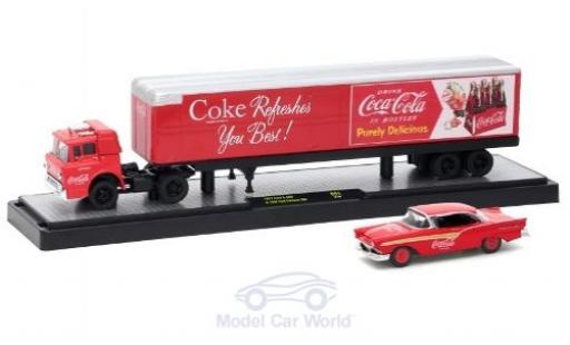 Modelauto Ford Fairlane 500 C-600 rood/grijs Coca Cola 1957 met 1957 Fairlane 1/64 M2 Machines
