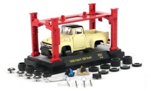 Modelauto Ford F-100 Pickup 00 beige/zwart 1956 Model-Kit Bausatz inklusive 4 Ersatzr&Atilde;&curren;dern 1/64 M2 Machines