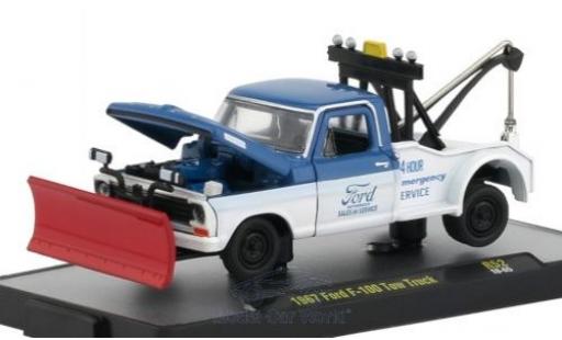 Modelauto Ford F-100 Tow Truck 00 blauw/wit 1967 1/64 M2 Machines