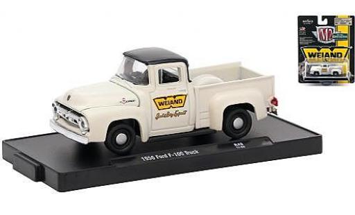 Modelauto Ford F-100 Pickup 00 Truck wit/zwart Weiand 1956 1/64 M2 Machines