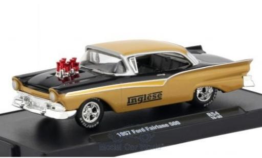 Modelauto Ford Fairlane 500 beige/zwart 1/64 M2 Machines