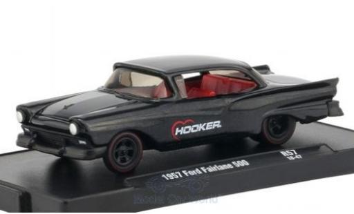 Modelauto Ford Fairlane 500 metallic antraciet Hooker 1957 1/64 M2 Machines
