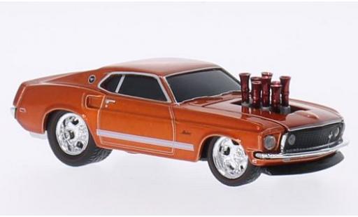 Modelauto Ford Mustang Tuning metallic koper 1969 Ground Pounders 1/64 M2 Machines