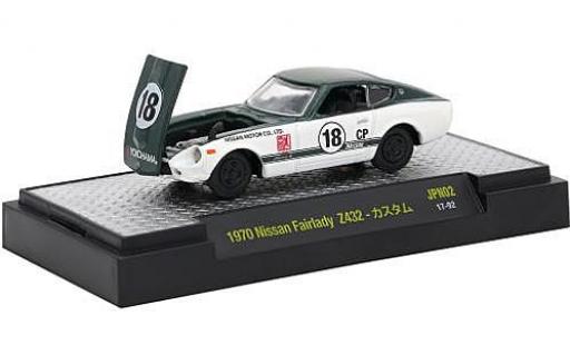 Modelauto Nissan Fairlady Z Z432 432 metallic groen/wit RHD 1970 Nr.18 1/64 M2 Machines