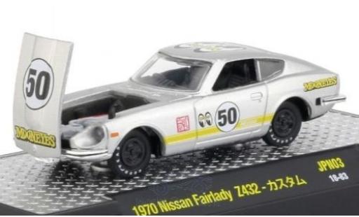 Modelauto Nissan Fairlady Z Z432 432 grijs 1970 1/64 M2 Machines