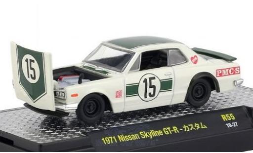 Modelauto Nissan Skyline 2000 GT-R RHD No.15 1971 1/64 M2 Machines