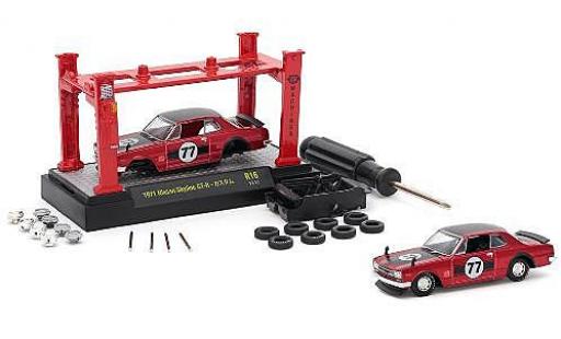 Modelauto Nissan Skyline 2000 GT-R rood 1971 Model-Kit Kit y compris les 4 Ersatzr&Atilde;&curren;dern 1/64 M2 Machines