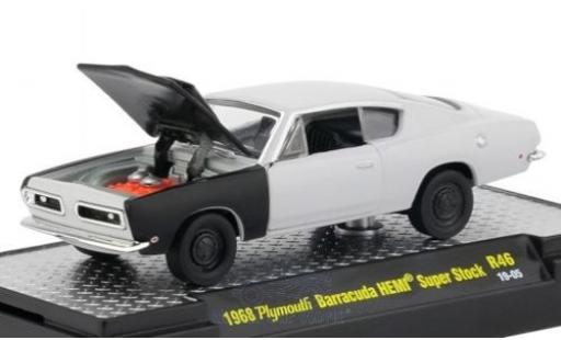 Modelauto Plymouth Barracuda Super Stock HEMI mat-grijs/mat-zwart 1968 1/64 M2 Machines