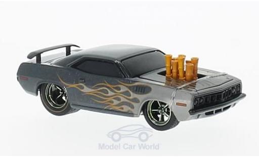 Modelauto Plymouth Cuda 1971 440 metallic grijs Tuning Wild Cards Release WC05 1/64 M2 Machines