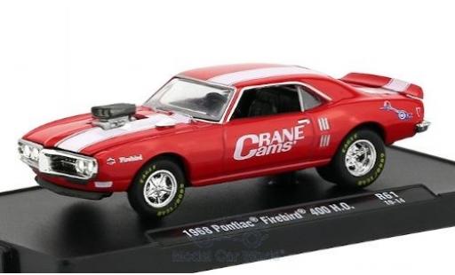 Modelauto Pontiac Firebird 1968 400 H.O. rood/wit Crane Cams 1/64 M2 Machines