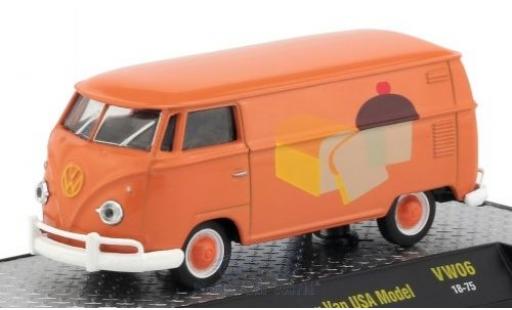 Modelauto Volkswagen T1 A Bestelwagen oranje/Dekor 1960 USA-Version 1/64 M2 Machines