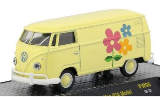 Modelauto Volkswagen T1 B Bestelwagen geel/Dekor 1960 USA-Version 1/64 M2 Machines