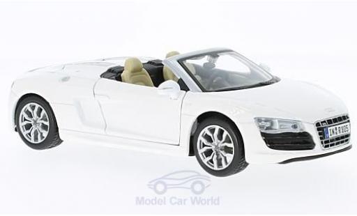 Modelauto Audi R8 spyder wit 1/24 Maisto