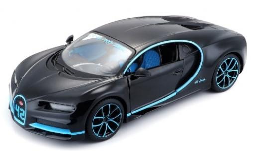 Modelauto Bugatti Chiron Zero-400-Zero zwart/blauw 2018 1/24 Maisto