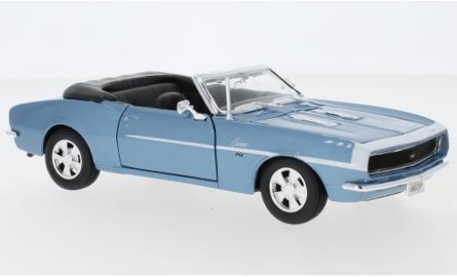 Modelauto Chevrolet Camaro SS 396 Cabriolet metallic blauw 1968 1/24 Maisto