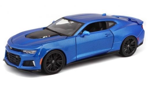 Modelauto Chevrolet Camaro ZL1 metallic blauw 2017 1/24 Maisto