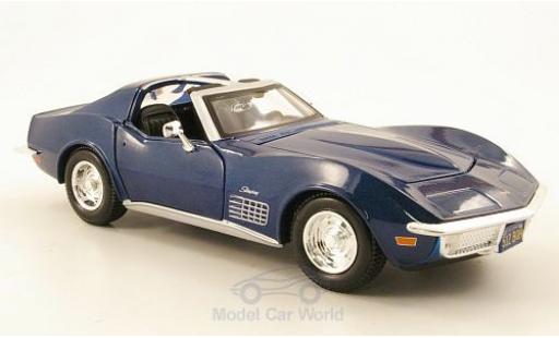 Modelauto Chevrolet Corvette Coupe metallic blauw 1970 1/24 Maisto