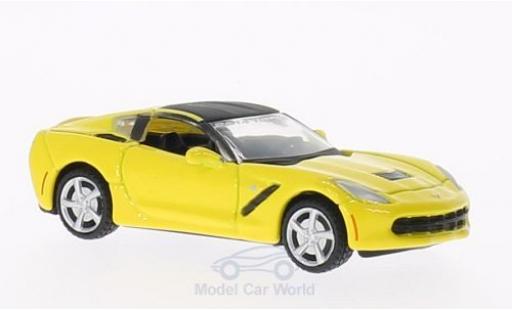Modelauto Chevrolet Corvette Stingray (C7) geel 2014 Toy Fair Edition 2014 1/64 Maisto