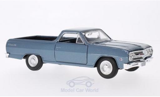 Modelauto Chevrolet El Camino pickup metallic blauw 1965 1/24 Maisto