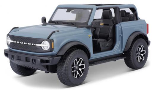 Modelauto Ford Bronco Badlands blauw 2021 1/18 Maisto
